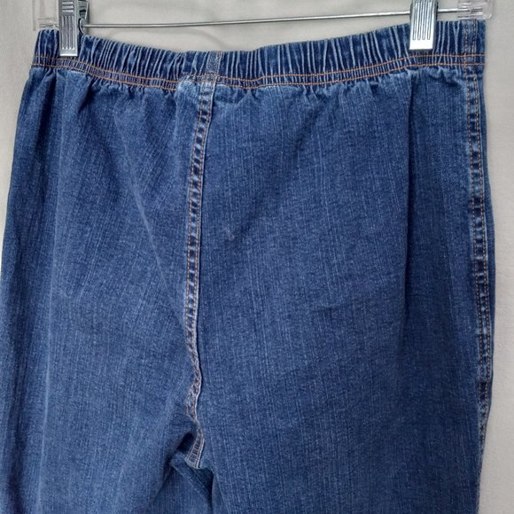 Faded Glory Stretch Denim Jeggings Dark Wash Elastic Waist Size Large - Picture 6 of 9